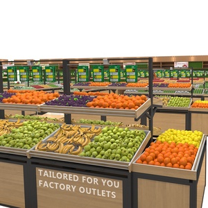 Grocery Shop Outdoor Counter Cooling Refrigeration Bin Chiller Step And Vegetable Rise Fruit Shop Display Basket - Product Image 1