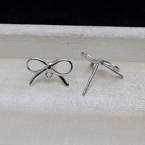 Boucles d'oreilles en argent S925 avec 5-6 perles, accessoires de bricolage pour femmes, porte-bijoux vide personnalisé, trouvailles et composants de bijoux - 1029 - Product Image 2