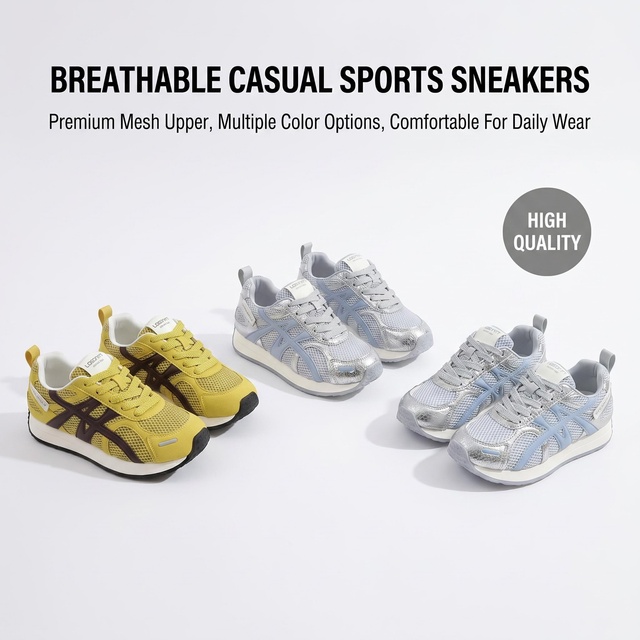 Classic Retro Running Shoes Women Breathable Mesh Heritage Dad Shoes Casual Sporty Trainers MOQ 1
