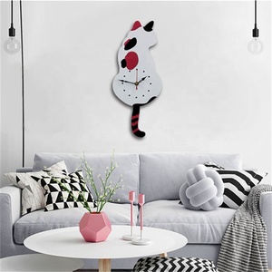 New Kids Modern Wall <strong>Clock</strong> Nordic Mechanism Luxury <strong>DIY</strong> Acrylic Decor Home Decoration Acrylic Cat Dog Wall <strong>Clock</strong> - Product Image 4