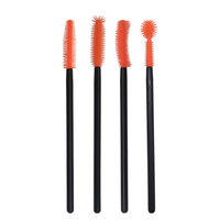 Vente en gros de 50 applicateurs de cils jetables brillants, ensemble de brosses à friser, mascara, bobines de sourcils, peigne, baguettes, pinceaux