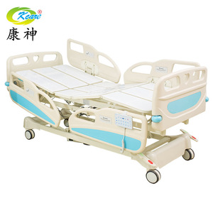 Lit médical électrique Kcare à double manivelle, dossier réglable, rehausseur de jambes, lit d'hôpital - Product Image 1