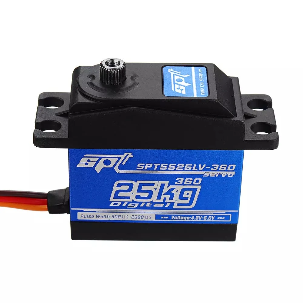 Servomotor, SPT5525LV-360 25kg 360 graus micro motor digital de metal engrenagem de alto torque para robô rc