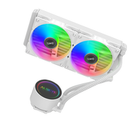 Pendingin Cair CPU AIO ALSEYE Warna Putih 120mm Y240-WA-ARGB untuk Casing PC Gaming