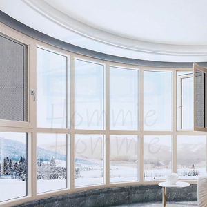 Foshan Hommie Fenêtre à ouverture supérieure en alliage d'aluminium à rupture de pont thermique, avec moustiquaire en acier inoxydable et double vitrage - Product Image 3