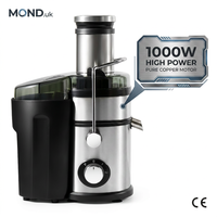 1000W Commerciële Sapcentrifuge Machine Roestvrij Staal Industriële Fruit- en Gemberpers 2-Snelheden Automatische Sapcentrifuge JS-1000W