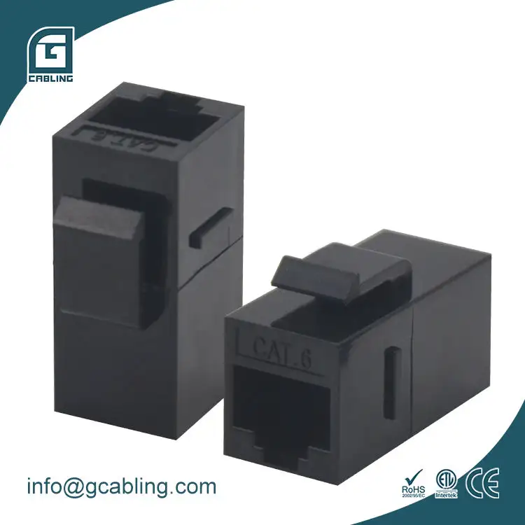 Gcabling-Adaptador de clavija en línea 8P8C hembra a hembra, Cat6, Cat6a, Cat5e, modular, rj45, cat6, keystone, acoplador