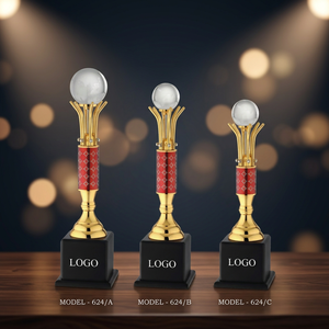 Premium Award Trophy with Durable Die Casting Metal Construction Laser Engraved UV Printing Elegant Decorative Appearance - Product Image 1
