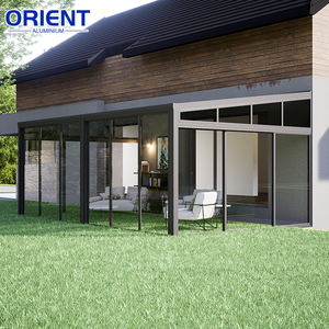 Abri de terrasse avec <span class=keywords><strong>toit</strong></span> en verre 4 m x 3 m, structure d'ombrage extérieure en aluminium à lames orientables, pergola de jardin - Product Image 3