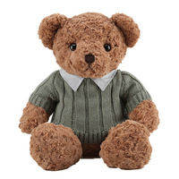 Boneka Beruang Teddy Lembut Empuk, Hewan Boneka Lucu Bergaya Kartun, Ramah Lingkungan, Kapas PP, Kain Super Lembut, Bersulam