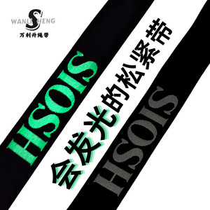 Bande élastique nylon haute élasticité Wanlisheng qui brille dans le noir pour accessoires de ceinture de sous-vêtements - Product Image 1