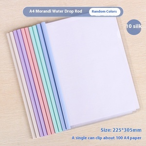 Morandi màu da A4 que Clip công suất lớn sinh viên trong suốt bìa sách kiểm tra giấy tam giác thư mục dày tập tin hộp - Product Image 6