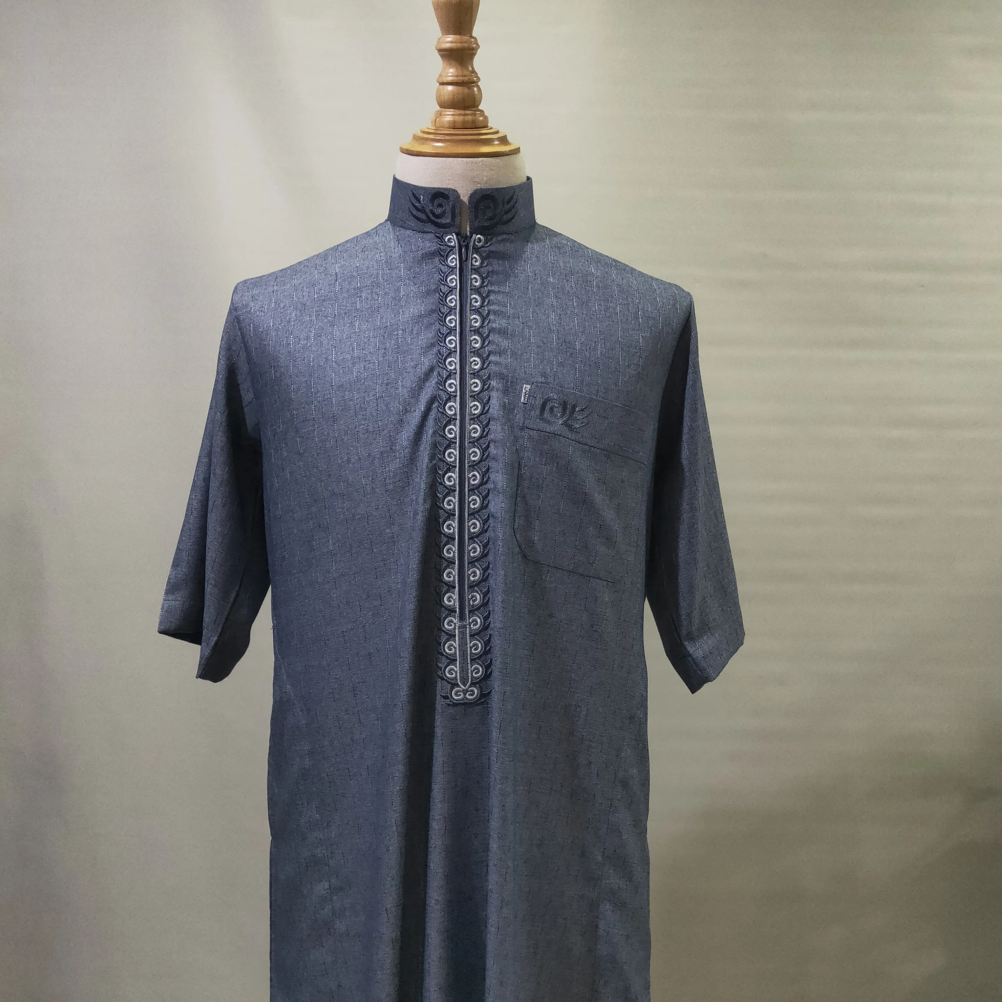 Kurzarm Aman Abaya 1 Stück Jubba Thobe Für Männer Kaftan Pakistan Muslim Saudi-Arabien Djellaba Islam Kleidung Pray Robe Afghan