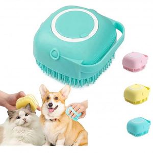 Distributeur de shampoing pour animaux de compagnie avec brosse en silicone souple et poils en caoutchouc pour chiens et chats – Outil de toilettage et de bain pour un nettoyage en profondeur - Product Image 4