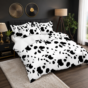 Juego de Ropa de Cama con Estampado de Vacas Blancas y Negras, Envío Directo desde la UE, 3 Piezas, Funda de Edredón de Poliéster, Stock Local en Polonia, 160x200 180x200 - Product Image 5