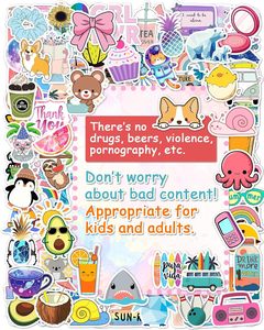 สติกเกอร์สำหรับเด็ก 300 ชิ้น สติกเกอร์ไวนิลกันน้ำน่ารักสำหรับขวดน้ำ - Product Image 5