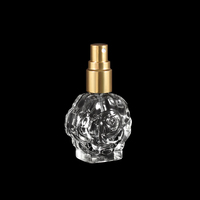 Bon prix, couleur personnalisée disponible, vente en gros, flacon vide en verre de 10 ml en forme de rose avec pompe à bille et bouchon
