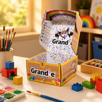 Emballages cadeaux pour enfants en papier ondulé mat, écologiques, biodégradables, réutilisables, impression personnalisée de haute qualité