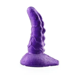 Dildo With Strong Suction Cup Silicone Penis with Veined Shaft Particles for Female