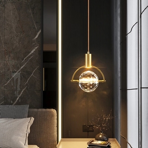 Zhongshan-lámparas colgantes modernas de cristal para cafetería, mesita de noche nórdica, cafetería, comedor, Estilo vintage americano - Product Image 3