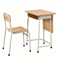 Chaise de bureau en bois pour étudiant et mobilier de salle de formation, table et chaise individuelles pour école, taille personnalisable, ensembles table et chaise pour école