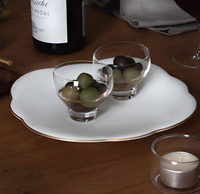 Assiettes de restaurant en porcelaine fine blanches personnalisées pour mariage, fabriquées en Chine