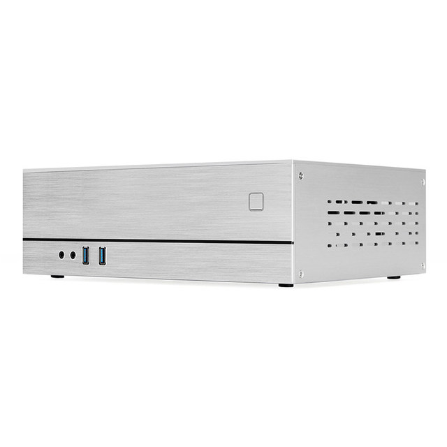 A02 Aluminum Alloy Case with Iron Frame HTPC Horizontal Mini-ITX Chassis Supports Low-Profile Graphics Cards Air-Cooled