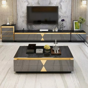 Support TV commercial, support d'affichage publicitaire pour téléviseur, support TV <span class=keywords><strong>en</strong></span> verre trempé avec tiroirs à vendre - Product Image 4