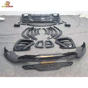 Brabu Style Dry Carbon Body Kit With Front Lip Rear <b>Diffuser</b> Rear Spoiler Exhaust Tips for Mercedes Ben GLE63 AMG 2020-2022 - Product Image 3