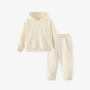Ensembles de vêtements pour garçons 2025 Automne Hiver Ensemble de <span class=keywords><strong>sweat</strong></span>-shirt à capuche pour enfants Couleur unie Style basique Ensemble deux pièces Ensemble de tenue pour garçons - Product Image 5