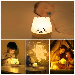 Cute Dog Cartoon NightLightBedroom Cartoon Sea World Projector <b>Bluetooth</b> <b>Speaker</b> Desk Lamp Bedside Decor for Kids Birthday Gift - Product Image 4