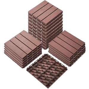 Carrelages de sol carré extérieur en plastique grain de bois - Product Image 5