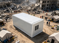 Conteneur modulaire préfabriqué moderne à panneaux sandwich monocouche pour bureau, dortoir ou entrepôt, à assemblage rapide