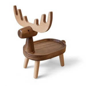 Reindeer Shaped <b>Key</b> Storage Rack Wooden Desk <b>Organizer</b> For Entryway Home Decor - Product Image 4