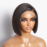 Perruques courtes en cheveux humains Super Double Drawn Bob, pré-coupées, avec fermeture en dentelle 4x4, sans colle, pré-épilées, prêtes à porter, fournisseurs de perruques