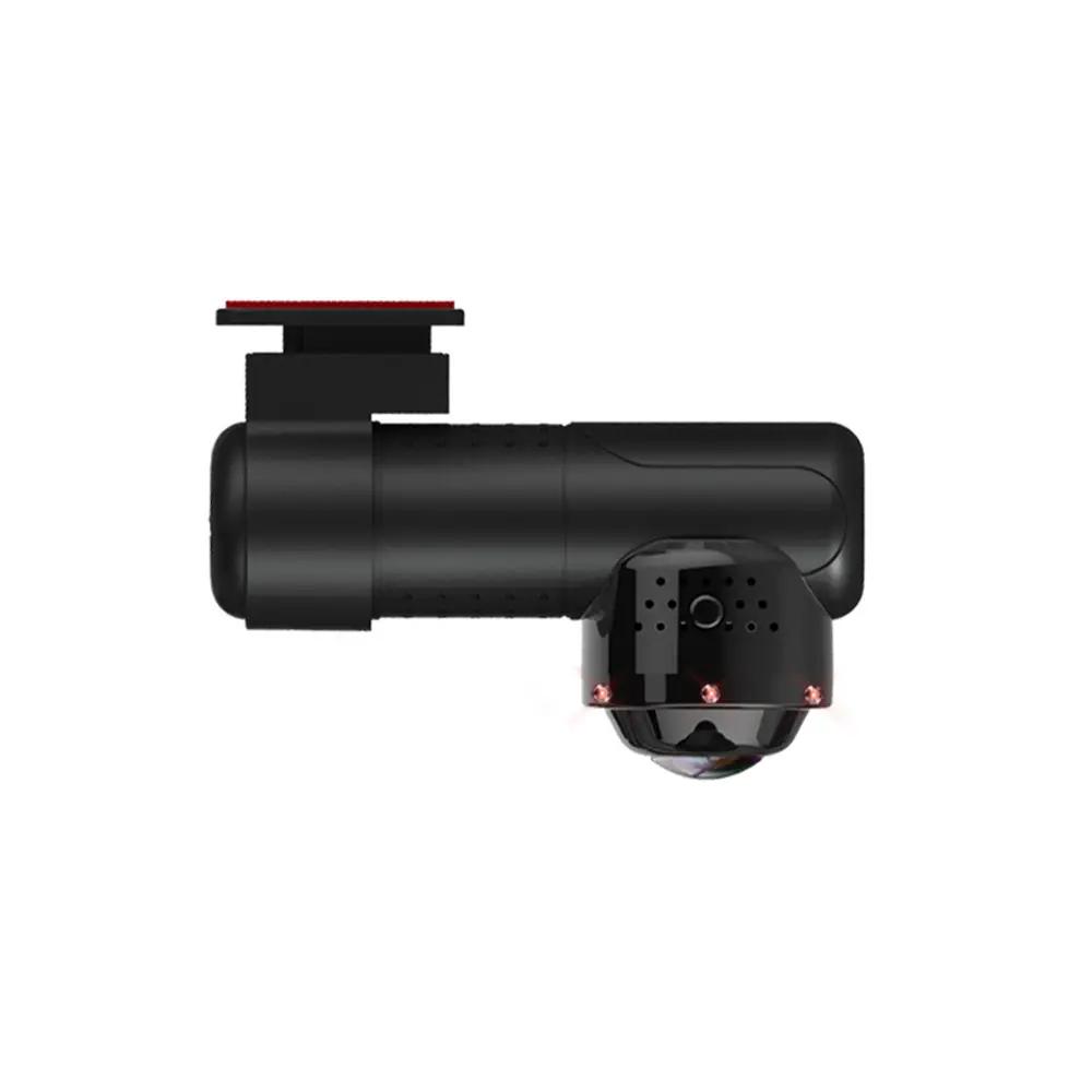 Dashcam câmera panorâmica de 360 graus, camcorder profissional para automóvel, wi-fi, dvr, gravação, painel, caixa preta