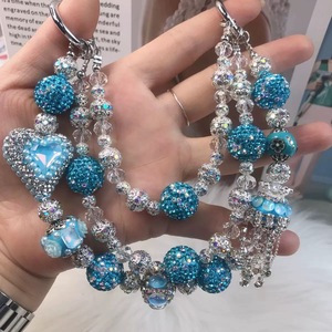 Bán Buôn Sang Trọng Pha Lê Hạt Dây Chuyền Điện Thoại Tinh Tế Fancy Móc Khóa Với Glamour Tỏa Sáng DIY Túi Sang Trọng Chuỗi - Product Image 1