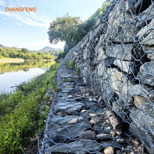 Nhiệm vụ nặng nề mạ kẽm <span class=keywords><strong>2.2mm</strong></span> Nặng kẽm nhúng nóng mạ kẽm lưới lục giác lưới <span class=keywords><strong>gabion</strong></span> giỏ để bảo vệ bờ sông - Product Image 2