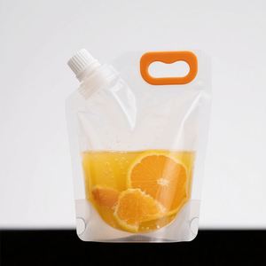 Bolsa de boquilla de grado alimenticio personalizada, bolsa de boquilla transparente líquida de pie - Product Image 3