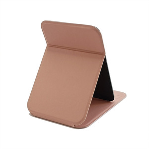 Saiyyi Chất Lượng Cao Lớn PU Da Trang Điểm Đứng Bảng Gương Biểu Tượng Tùy Chỉnh Xách Tay Gấp Lớn PU Máy Tính Để Bàn Gương Cho Du Lịch - Product Image 5