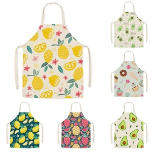 Unisex Summer New Creative Fruit Printed Polyester Waist Kitchen <b>Baking</b> Parent Child <b>Set</b> Reusable Sleeveless Apron - Product Image 5