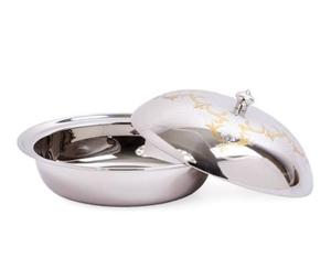 Bandeja de Servicio Duradera de Acero Inoxidable con Tapa de Domo para Restaurantes y Banquetes - Product Image 5