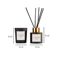 Diffuseur de parfum d'ambiance de luxe personnalisé avec logo et senteur OEM, bougie parfumée, coffret cadeau pour hôtel, maison, mariage