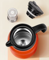 2025 nouveau Style Double paroi en acier inoxydable isolation cafetière avec théière Portable voyage Thermos théière avec Logo personnalisé