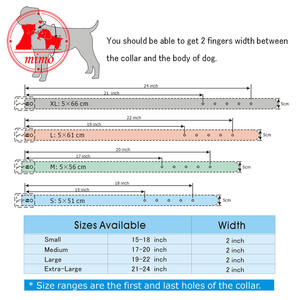 2 "ワイドスパイクスタッズ付きレザー犬の首輪弾丸リベットクールスカルペットアクセサリー大型犬用ピットブルボクサーS-XL - Product Image 3