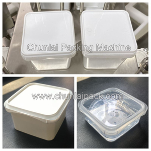 Étiqueteuse rotative automatique pour l'emballage laitier, liquides de qualité alimentaire, plastique, papier, salade grecque, crème, <span class=keywords><strong>fromage</strong></span> <span class=keywords><strong>feta</strong></span>, gobelets, barquettes en aluminium, scellage de barquettes - Product Image 5