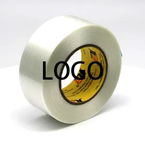 패키지 고정용 맞춤형 로고 및 컬러 유리 섬유 직물 보강 필라멘트 테이프
