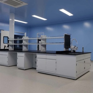 Mobilier de laboratoire/Équipement de laboratoire de chimie/Banc de travail de laboratoire Banc d'îlot avec étagères à réactifs et évier pour l'école et l'hôpital - Product Image 2