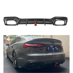 Diffusore Posteriore in Fibra di Carbonio Stile A con Luce LED per <span class=keywords><strong>Audi</strong></span> <span class=keywords><strong>A5</strong></span> B9.5 S Line <span class=keywords><strong>Sedan</strong></span> 2021+ Diffusore Paraurti Posteriore - Product Image 1