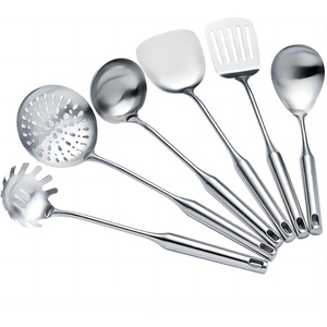 Kitchenware Cooking Utensils Cook Soup Ladle Spoon Fork Set 10 Piece Cooking <b>Tools</b> Stainless Steel Kitchen Utensils - Product Image 1
